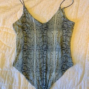 Gaze Snake Skin Pattern Bodysuit